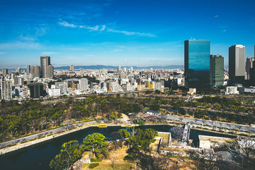 view from osaka castle