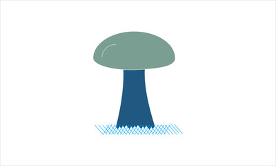 Tubular mushroom icon for nature and culinary purposes
