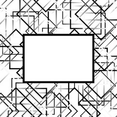 Geometrical art deco pattern with place for your text in center.