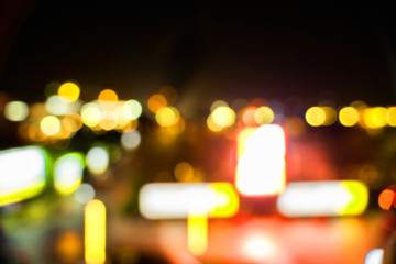 Abstract Light Bokeh Background at City Light