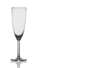 empty transparent glass isolated on a white background,