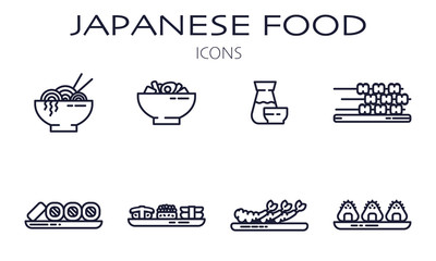 Icon Set for Japanese Restaurant