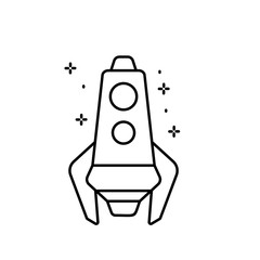 Spaceship icon. Simple line, outline vector of rocket icons for ui and ux, website or mobile application
