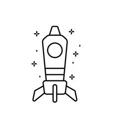 Spaceship icon. Simple line, outline vector of rocket icons for ui and ux, website or mobile application