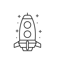 Spaceship icon. Simple line, outline vector of rocket icons for ui and ux, website or mobile application