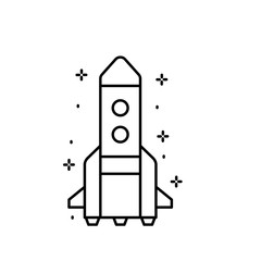 Fototapeta premium Spaceship icon. Simple line, outline vector of rocket icons for ui and ux, website or mobile application