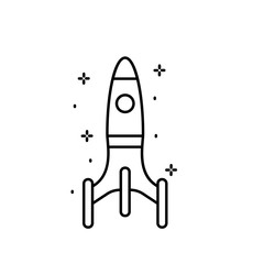 Spaceship icon. Simple line, outline vector of rocket icons for ui and ux, website or mobile application
