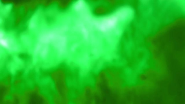 Two green ink clouds in water