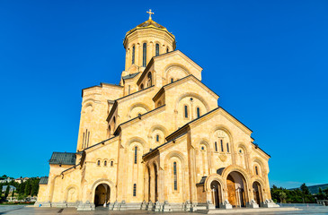 Fototapeta na wymiar The Holy Trinity Cathedral of Tbilisi in Georgia