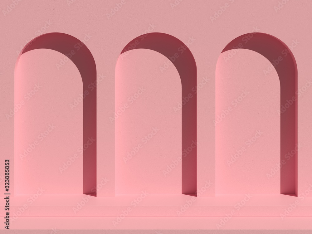 Poster abstract background, mock up scene geometry shape podium for product display. 3d rendering