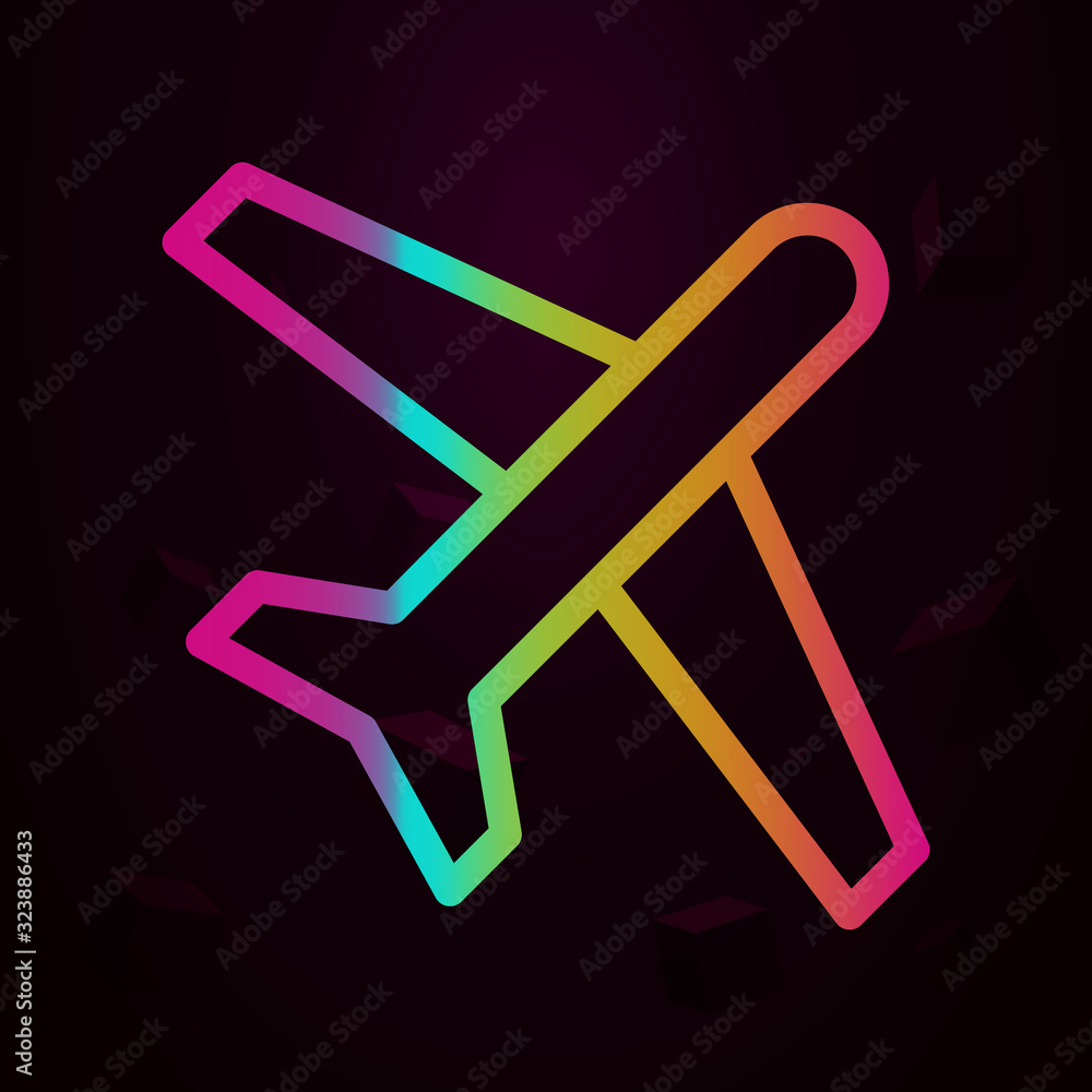 Poster aircraft nolan style icon. simple thin line, outline vector of navigation icons for ui and ux, websi