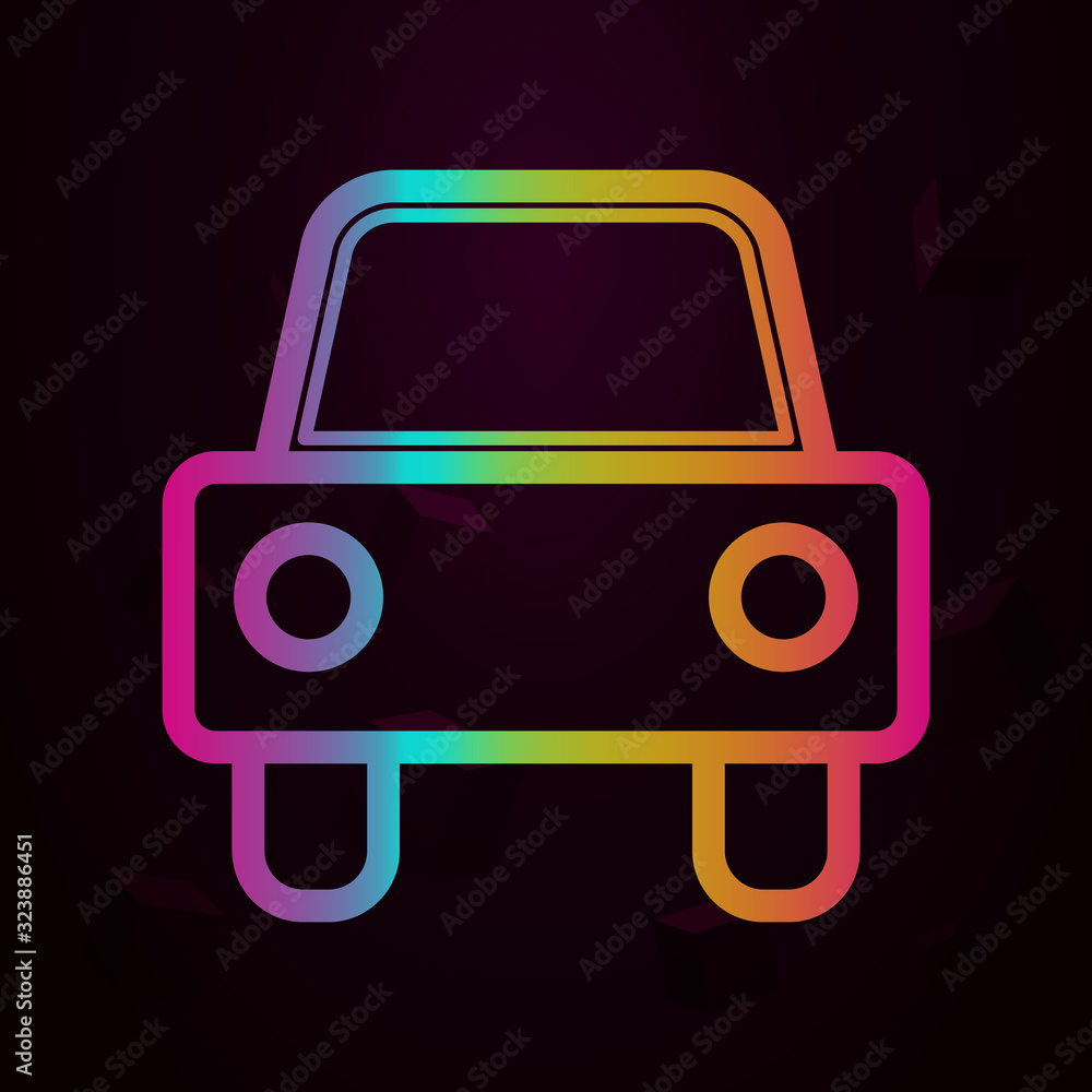 Poster car nolan style icon. simple thin line, outline vector of navigation icons for ui and ux, website or