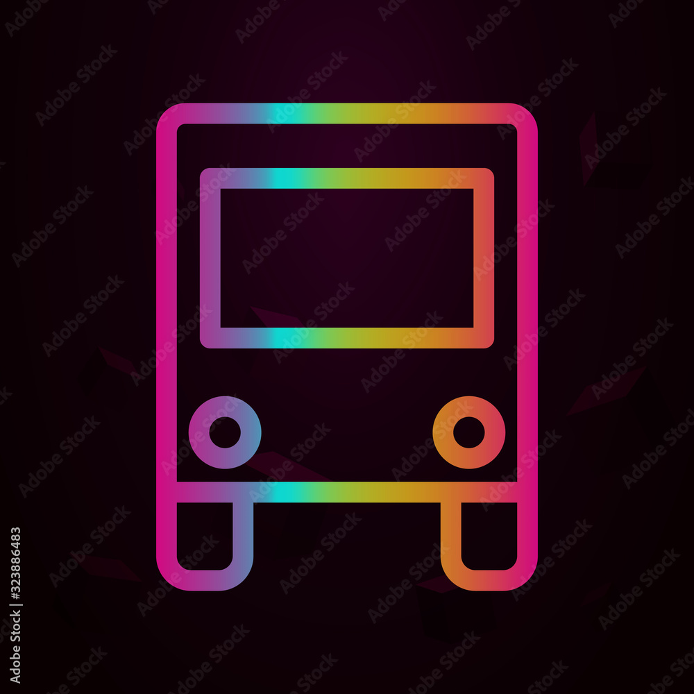 Aufkleber bus nolan style icon. simple thin line, outline vector of navigation icons for ui and ux, website or