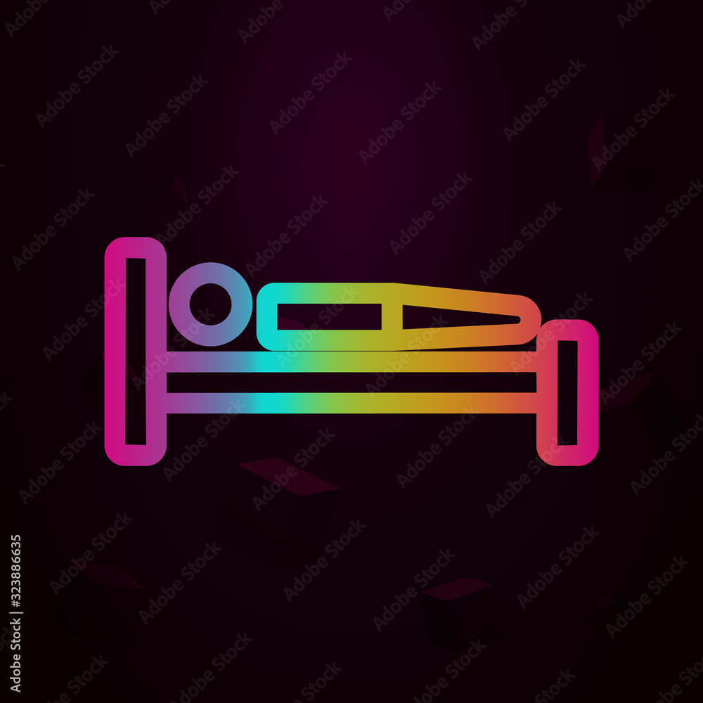 Poster bed nolan style icon. simple thin line, outline vector of navigation icons for ui and ux, website or