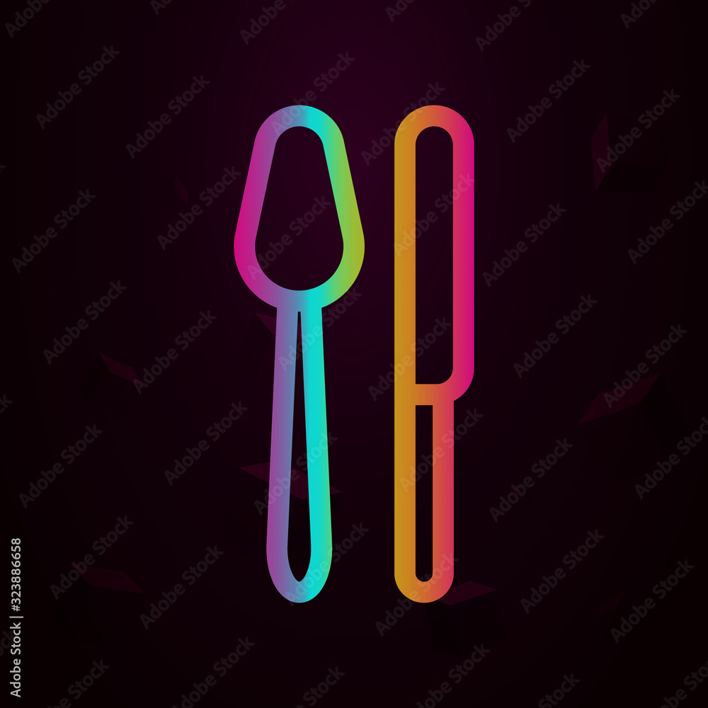 Poster restaurant sign nolan style icon. simple thin line, outline vector of navigation icons for ui and ux