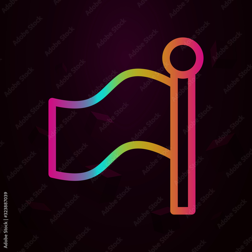 Aufkleber flag nolan style icon. simple thin line, outline vector of navigation icons for ui and ux, website o