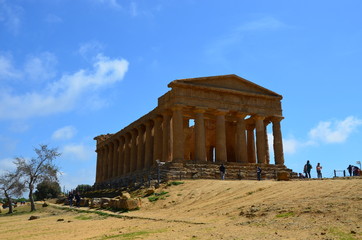 Fototapeta na wymiar The ancient Temple of Concordia, Agrigento (Sicily, Italy)