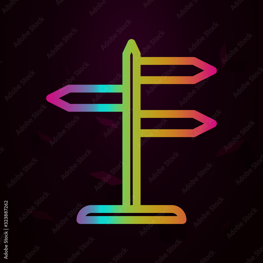 Poster road signs nolan style icon. simple thin line, outline vector of navigation icons for ui and ux, web