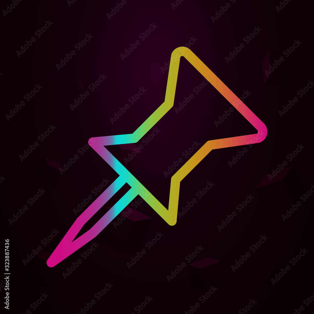 Poster pin for papers nolan style icon. simple thin line, outline vector of navigation icons for ui and ux,