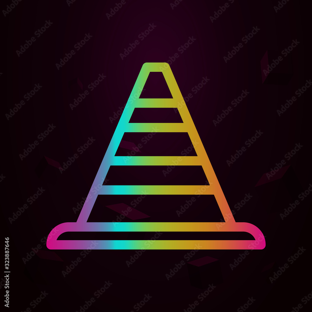 Aufkleber road cone nolan style icon. simple thin line, outline vector of navigation icons for ui and ux, webs