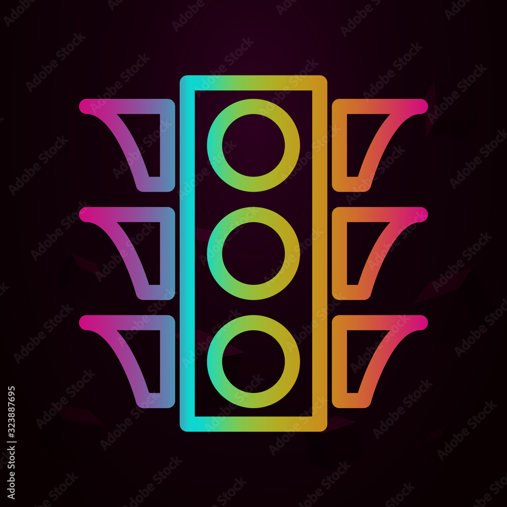 Aufkleber traffic light nolan style icon. simple thin line, outline vector of navigation icons for ui and ux, 
