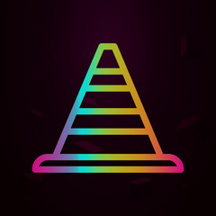 road cone nolan style icon. Simple thin line, outline vector of navigation icons for ui and ux, website or mobile application
