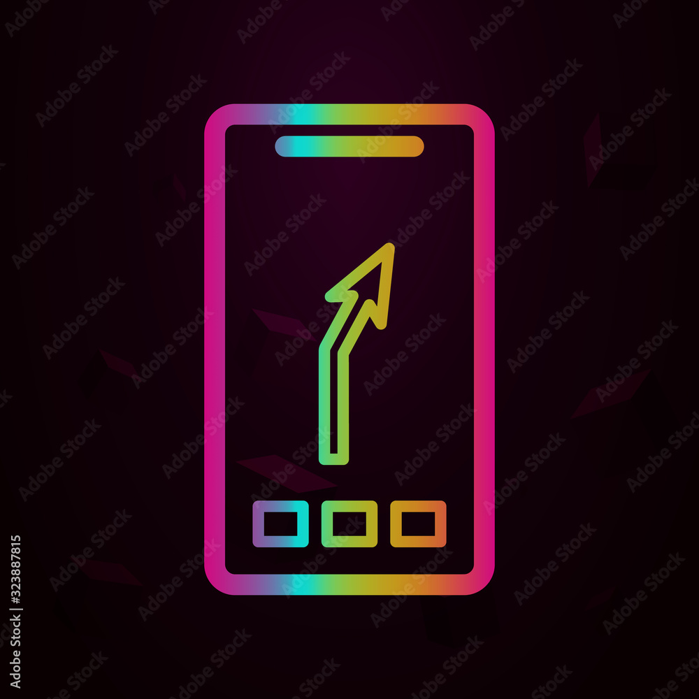 Aufkleber directions in a smart phone nolan style icon. simple thin line, outline vector of navigation icons f