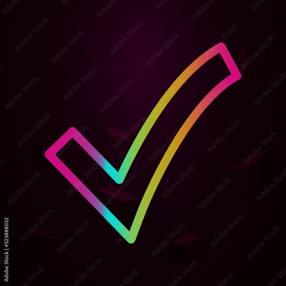 Poster sign checked nolan style icon. simple thin line, outline vector of navigation icons for ui and ux, w