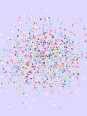 Colored Confetti on Violet