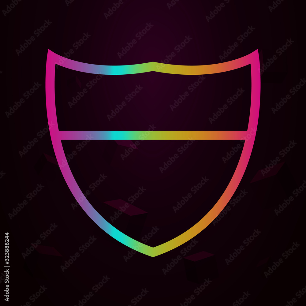 Aufkleber shield nolan style icon. simple thin line, outline vector of navigation icons for ui and ux, website