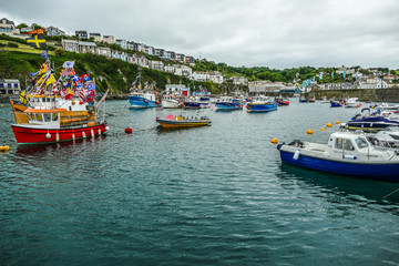 Cornwall England Mevagissey Fischerhafen Fischerboote