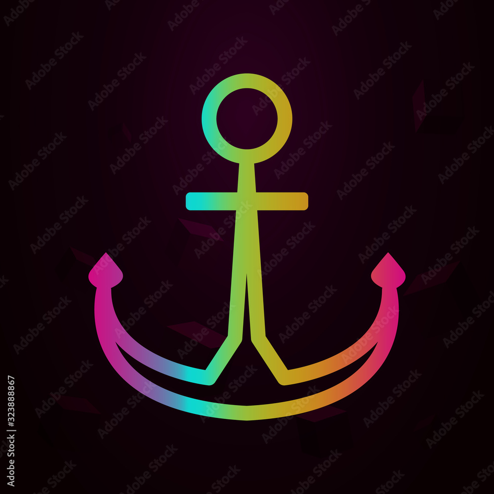 Aufkleber anchor nolan style icon. simple thin line, outline vector of navigation icons for ui and ux, website