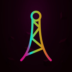 Radio antenna nolan style icon. Simple thin line, outline vector of navigation icons for ui and ux, website or mobile application