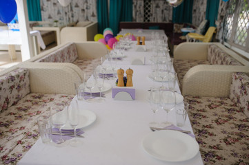 In the retro restaurant