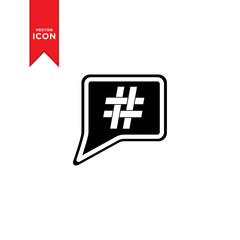 Hashtag icon vector. Hashtag mark design icon. Trendy design on white background.
