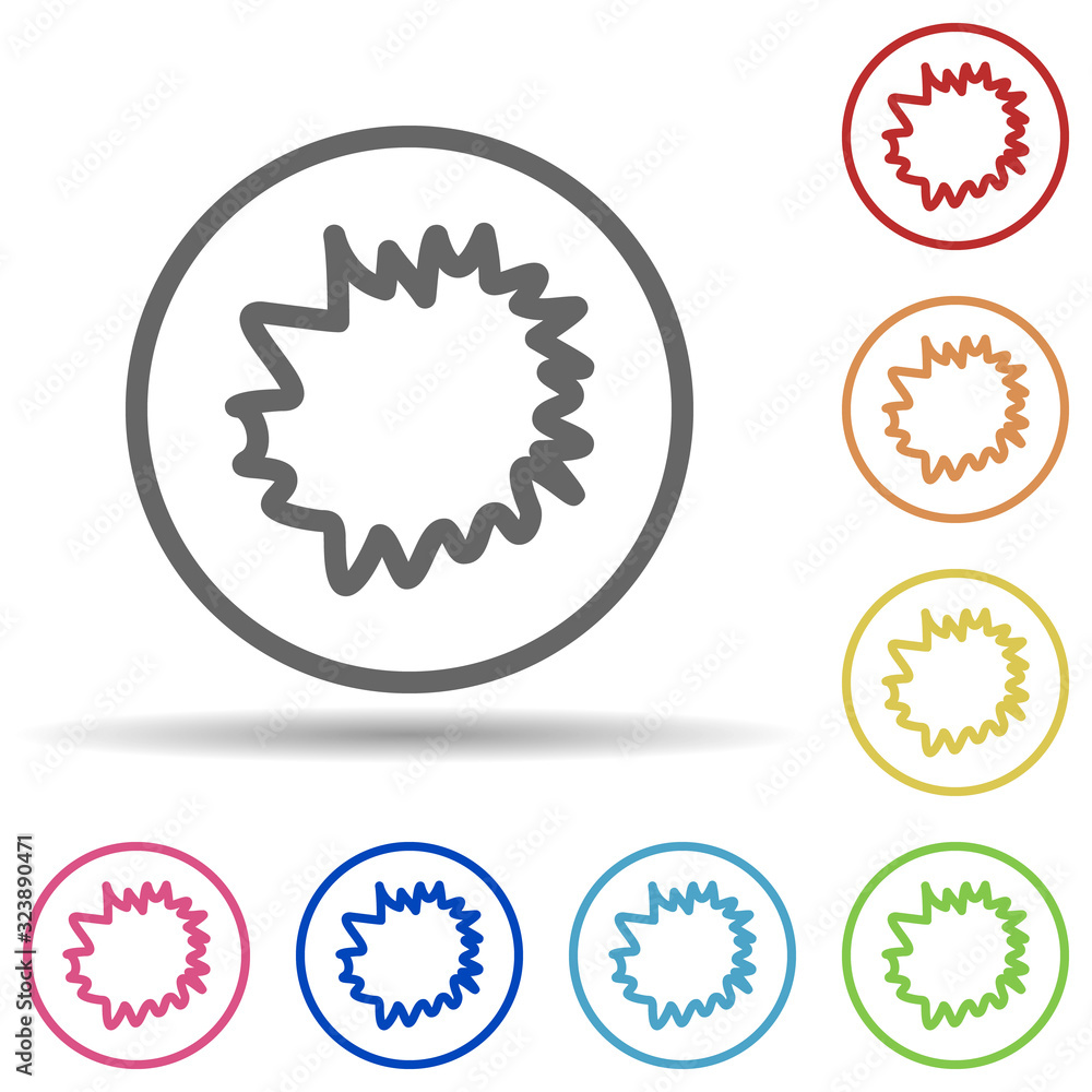Poster chemical test in multi color style icon. simple thin line, outline vector of science icons for ui an