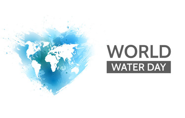 World Water Day banner. Save the water - ecology concept background. Vector illustration