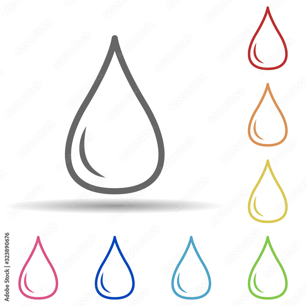Aufkleber a drop in multi color style icon. simple thin line, outline vector of science icons for ui and ux, w