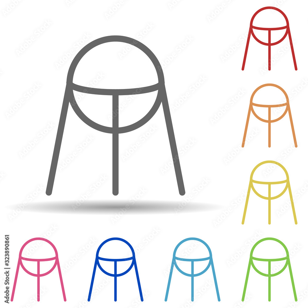 Aufkleber satellite in multi color style icon. simple thin line, outline vector of science icons for ui and ux