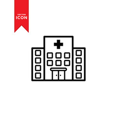 Hospital icon vector. Simple design on trendy icon.