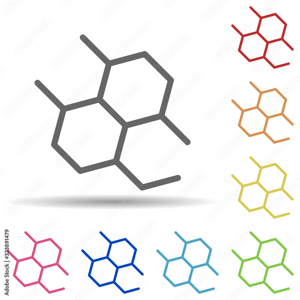 Poster cells in multi color style icon. simple thin line, outline vector of science icons for ui and ux, we