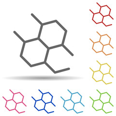 Cells in multi color style icon. Simple thin line, outline vector of science icons for ui and ux, website or mobile application