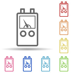Voltmeter in multi color style icon. Simple thin line, outline vector of science icons for ui and ux, website or mobile application