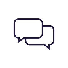 Fototapeta premium Isolated communication bubbles line style icon vector design