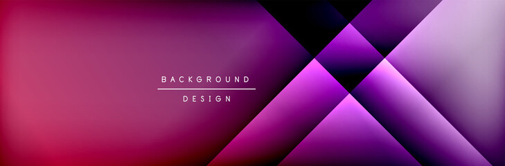 Abstract background - squares and lines composition created with lights and shadows. Technology or business digital template