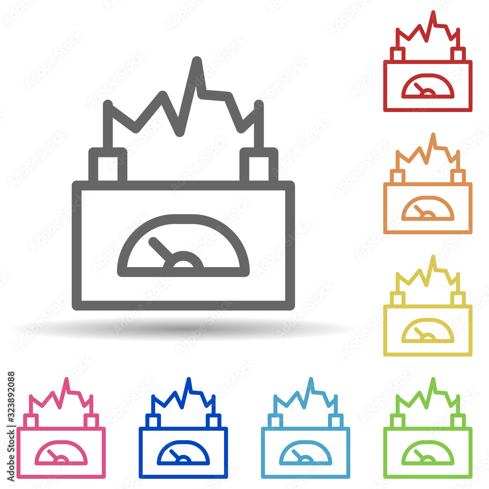 Aufkleber current meter in multi color style icon. simple thin line, outline vector of science icons for ui an