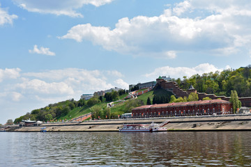 Fototapeta na wymiar panorama of the city of Nizhny Novgorod. Russia. Chkalov stairs