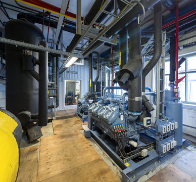 Factory equipment. Reciprocating compressor. Industrial refrigeration. Food industry.