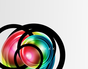 Naklejka premium Abstract background - glossy glass bubbles, abstract sphere shapes. Vector Illustration For Wallpaper, Banner, Background, Card, Book Illustration, landing page