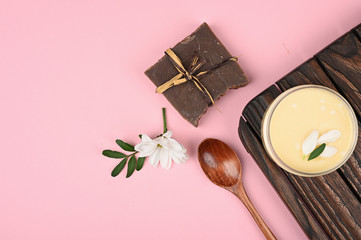 proper skin care. anti-aging cream. Cream for skin care. for hands. for face. cosmetics for care. flat lay